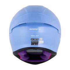 Casco Shaft 584 Sp Solid V2 Azul Claro Blanco Visor Revo Morado
