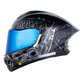 Casco Shaft 596 Sp Bolter Negro Holografico Silver Visor Iridium Azul