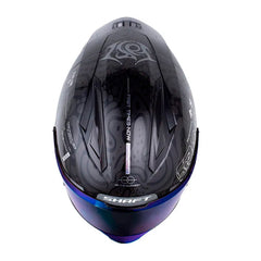 Casco Shaft 596 Sp Bolter Negro Holografico Silver Visor Iridium Azul
