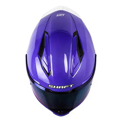 Casco Shaft 596 Sp Solid Morado Blanco Visor Iridium Azul