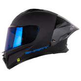 Casco Shaft 596 Sp Solid Negro Azul Visor Iridium Azul
