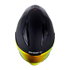 Casco Shaft 596 Sp Solid V2 Negro Rojo Visor Revo Rojo