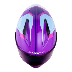 Casco Shaft 596 Sp Thuko Morado Azul Visor Iridium Azul