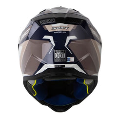 Casco Shaft Mx360 Misho Azul Gris Visor Iridium Azul