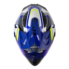 Casco Shaft Mx360 Misho Blanco Azul Visor Iridium Azul