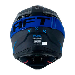 Casco Shaft Mx60 Hype Negro Azul Perlado
