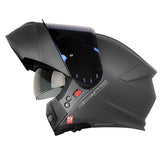 Casco Shaft Pro 4000Dv Evo Solid Gris Silver Visor Iridium Azul