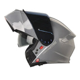 Casco Shaft Pro 4000Dv Evo Solid Gris Visor Claro Azul