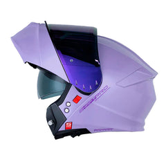 Casco Shaft Pro 4000Dv Evo Solid Morado Visor Revo Morado