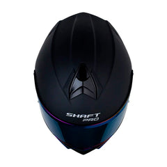 Casco Shaft Pro 4000Dv Evo Solid Negro Amarillo Neon Visor Iridium Azul