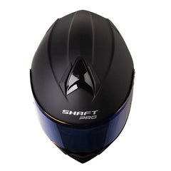 Casco Shaft Pro 4000Dv Evo Solid Negro Gris Visor Iridium Azul