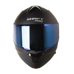 Casco Shaft Pro 4000Dv Evo Solid Negro Gris Visor Iridium Azul