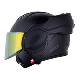 Casco Shaft Pro 4180 Dv Solid Negro Gris Visor Iridium Rojo
