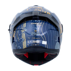 Casco Shaft Pro 4200Dv Neo Ghotic Azul Gris Visor Iridium Azul
