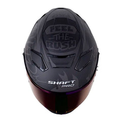 Casco Shaft Pro 606Sp Damn Negro Gris Visor Iridium Azul