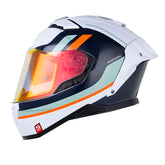 Casco Shaft Pro 606Sp Missing Azul Naranja Neon Visor Revo Rojo