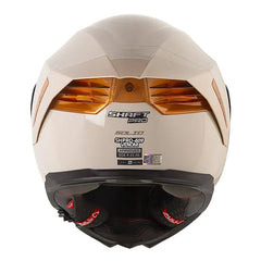 Casco Shaft Pro 609 Venom Solid Arena Gris Visor Iridum Rojo