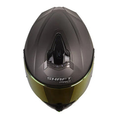 Casco Shaft Pro 609 Venom Solid Gris Negro Visor Iridium Rojo