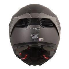 Casco Shaft Pro 609 Venom Solid Gris Negro Visor Iridium Rojo