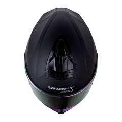 Casco Shaft Pro 609 Venom Solid Negro Fucsia Visor Revo Morado