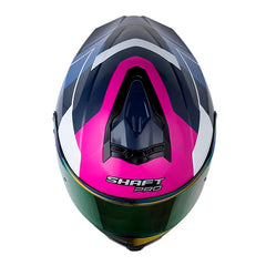 Casco Shaft Pro 609 Venom Sphere Azul Fucsia Visor Revo Morado