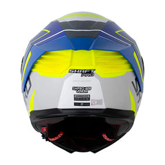 Casco Shaft Pro 609 Venom Sphere Blanco Amarillo Neon Visor Iridium Azul