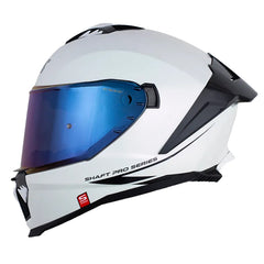 Casco Shaft Pro 611Rs Xolid 2 Camaleón Blanco Negro Visor Iridium Azul
