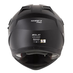 Casco Shaft pro Mx400D Solid Negro Silver Visor Iridium Rojo