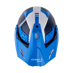 Casco Shaft pro Mx400DV Proton Blanco Perlado Azul Visor Iridium Azul