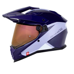 Casco Shaft pro Mx400DV Proton Morado Claro Azul Visor Iridium Morado