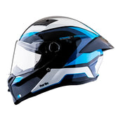 Casco Spartan Fenix Turbulen Negro Azul Blanco