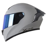 Casco X-One X-500 Rs Solid Gris Visor Iridium Azul