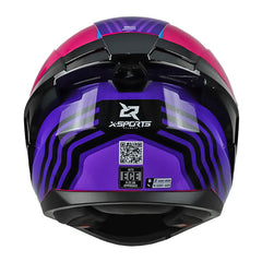 Casco X-Sports M75 Hoxa Negro Morado
