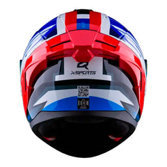 Casco X-Sports M75 Radifix Blanco Azul