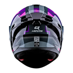 Casco X-Sports M75 Radifix Negro Morado