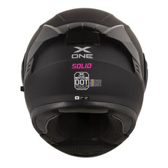 Casco X One X-3000Rs Solid Negro Fucsia Visor Iridium Morado