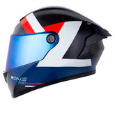 Casco X One X-500 Rs Broken Gris Oscuro Gris Claro Visor Iridium Azul