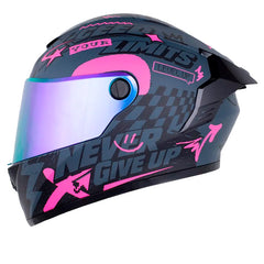 Casco X One X-500 Rs Gritty Gris Fucsia Visor Iridium Morado