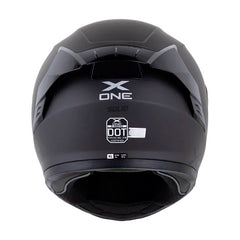 Casco X One X-500 Rs Solid V2 Gris Negro Visor Iridium Azul