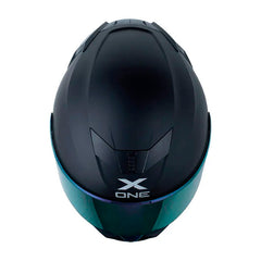 Casco X One X-500 Rs Solid V2 Negro Fucsia Visor Iridium Morado