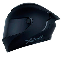 Casco X One X-500 Rs Solid V2 Negro Gris Visor Smoke
