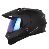 Casco X One X-Mx328 Dv Solid Negro Silver Visor Iridium Azul