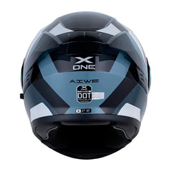 Casco X_One X-3000Rs Aiwe Negro Gris Oscuro Visor Iridium Rojo