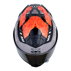 Casco X_One X-3000Rs Cbr Negro Gris Visor Iridium Silver