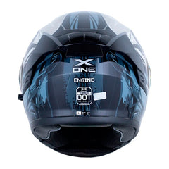 Casco X_One X-3000Rs Engine Arena Gris Visor Iridium Rojo