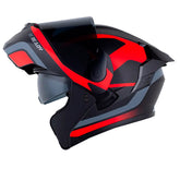Casco X_One X-3000Rs Patchex Negro Rojo Visor Smoke