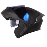 Casco X_One X-3000Rs Solid Negro Gris Visor Iridium Azul