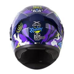 Casco X_One X-3000Rs Xmiley Azul Oscuro Azul Visor Iridium Azul