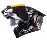 Casco X_One X-3000Rs Xmiley Negro Gris Visor Revo Rojo