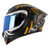 Casco X_One X-500 Rs Daruma Gris Visor Iridium Azul